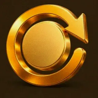 Gold circular arrow — Casiny