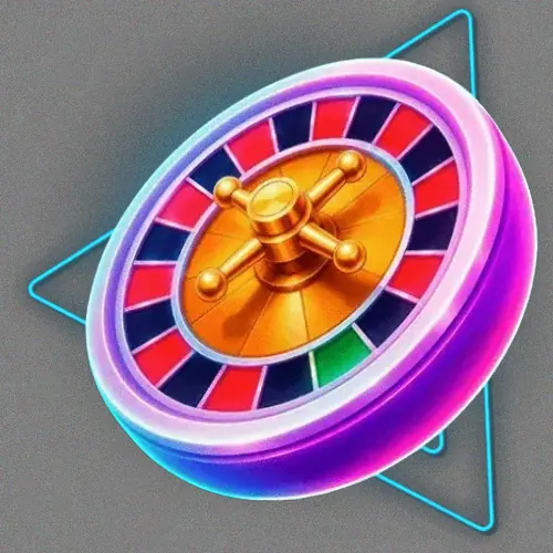 Neon roulette wheel