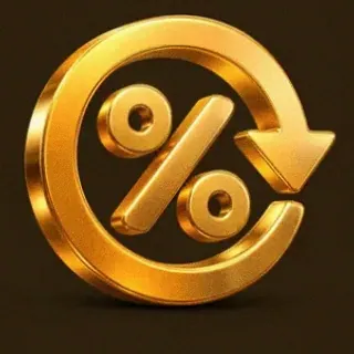 Gold percent symbol — Casiny