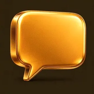 Gold speech bubble — Casiny