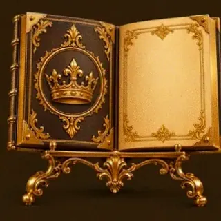 Ornate open book — Casiny